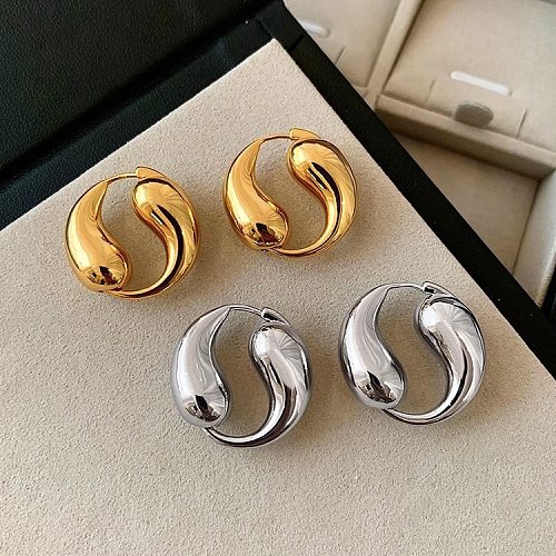 1 Pair Modern Style Geometric Plating Copper 18K Gold Plated Earrings
