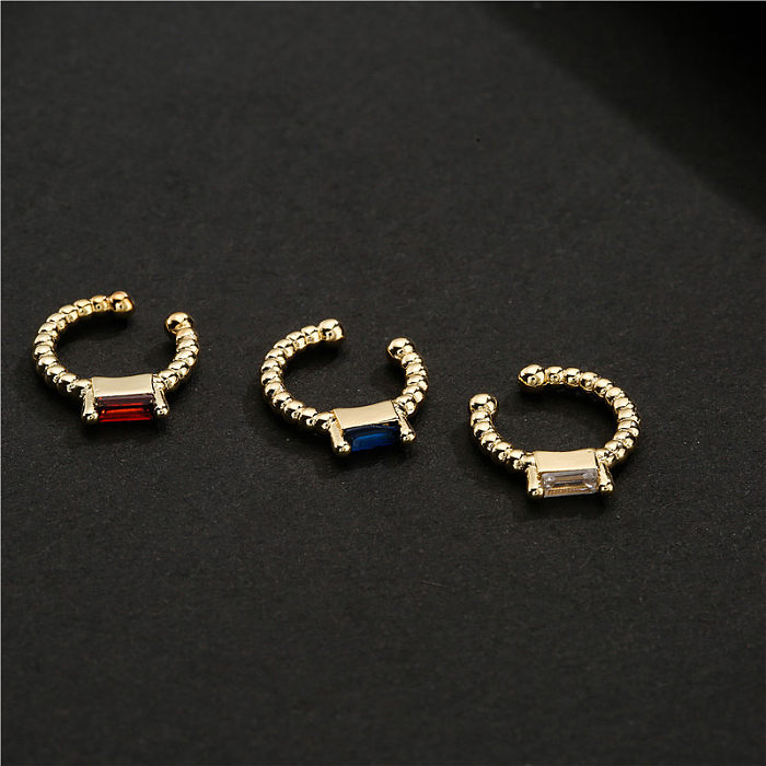 New Simple Fashion Copper Micro-inlaid Zircon Ear Clips