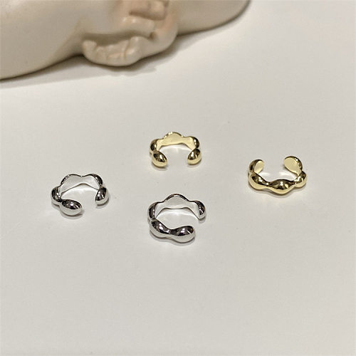 1 Pair IG Style Simple Style Solid Color Plating Copper Ear Cuffs