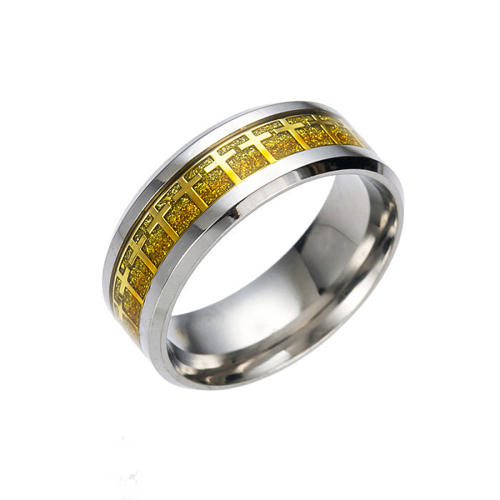 Fashion Stainless Steel Cross Pattern Ring Wholesale