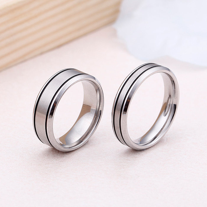 Factory Supply Ornament Source Manufacturer Couple Couple Rings Fashion Titanium Steel Ring Qixi Gift