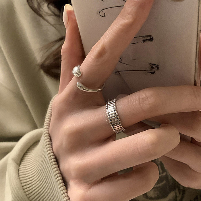 IG Style Basic Geometric Copper Plating Open Rings
