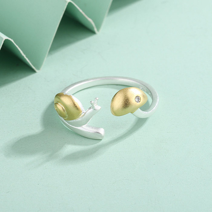 Snail Mushroom Open Ring Fashion Simple Personality Index Copper Ring