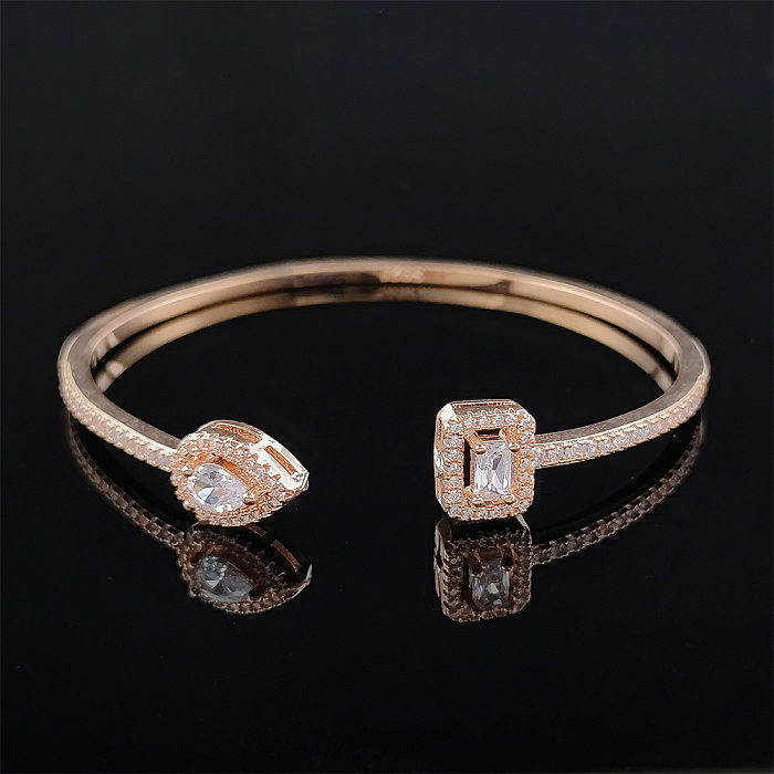 Fashion Copper Inlay Zircon Bangle 1 Piece