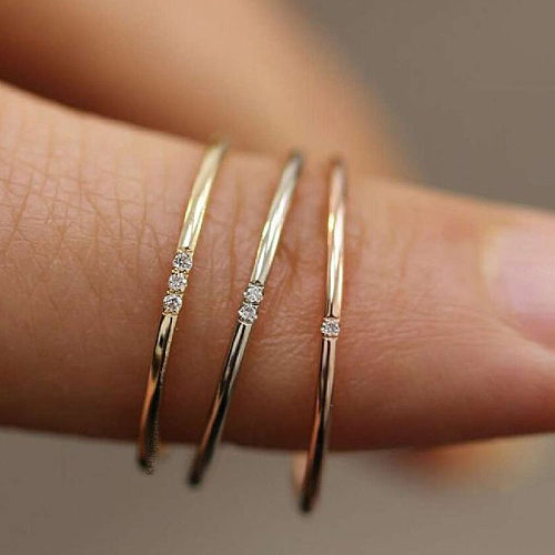 Anéis de diamante artificiais do embutimento de aço Titanium geométrico do estilo simples 1 parte