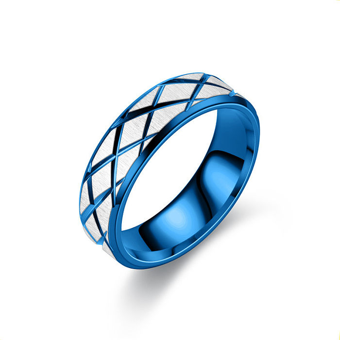 Wholesale Jewelry Stainless Steel Plaid Ring jewelry