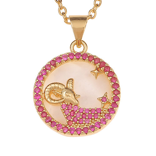 New Fashion Fritillary Twelve Constellation Pendant Necklace Wholesale jewelry