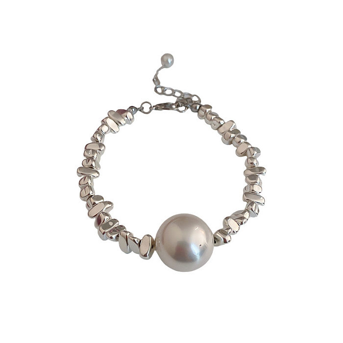 Moderne Art-unregelmäßige künstliche Perlen-Kupfer-Beschichtungs-Armband-Halskette