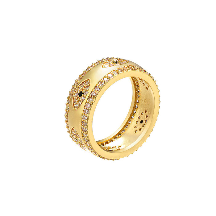 Wholesale Fashion Copper Micro-inlaid Zircon Eye Ring jewelry