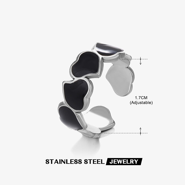 Cool Style Geometric Stainless Steel Open Ring In Bulk