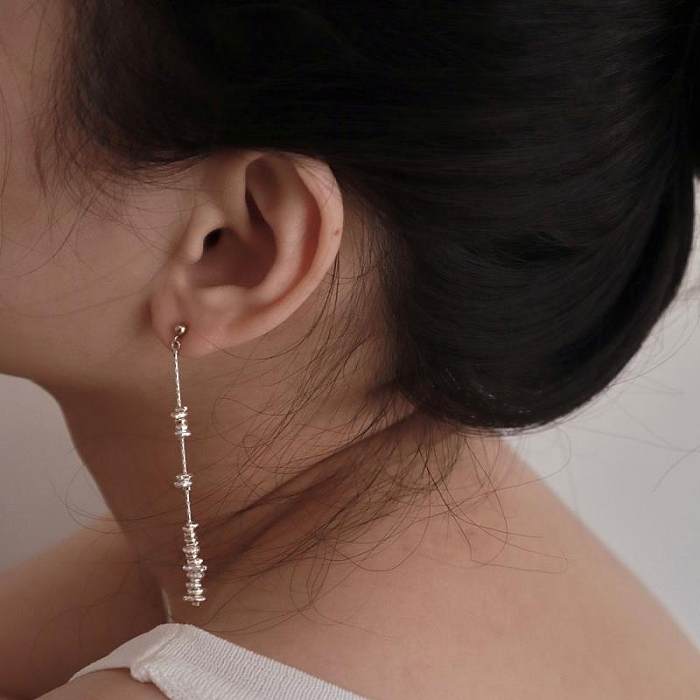 1 Pair Retro Solid Color Plating Copper Drop Earrings