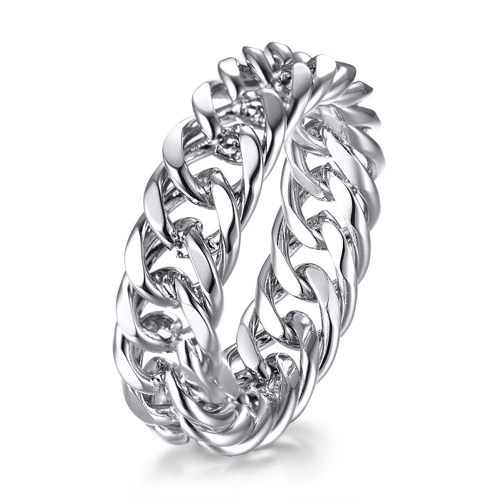 Fashion Geometric Titanium Steel Rings Plating Stainless Steel Rings