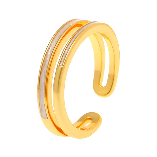 Nordic Style Simple Style Square Copper Open Ring