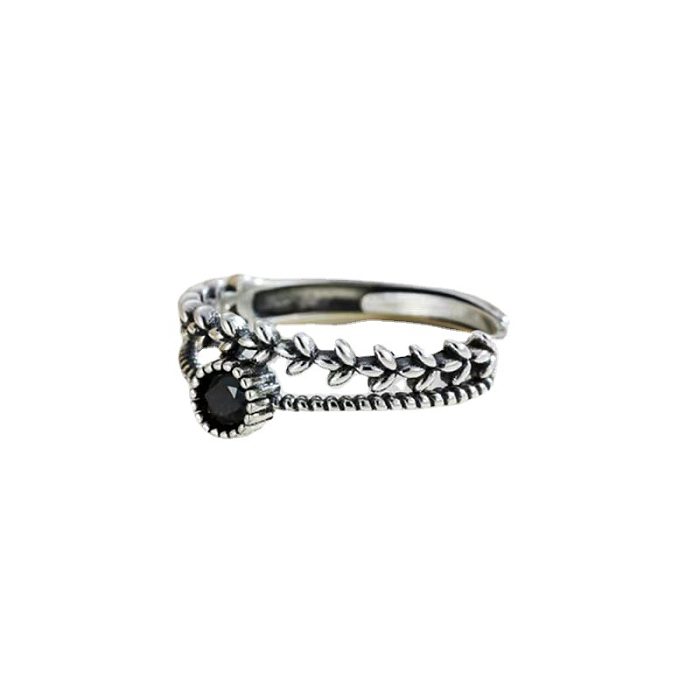 Commute Grain Copper Inlay Zircon Rings