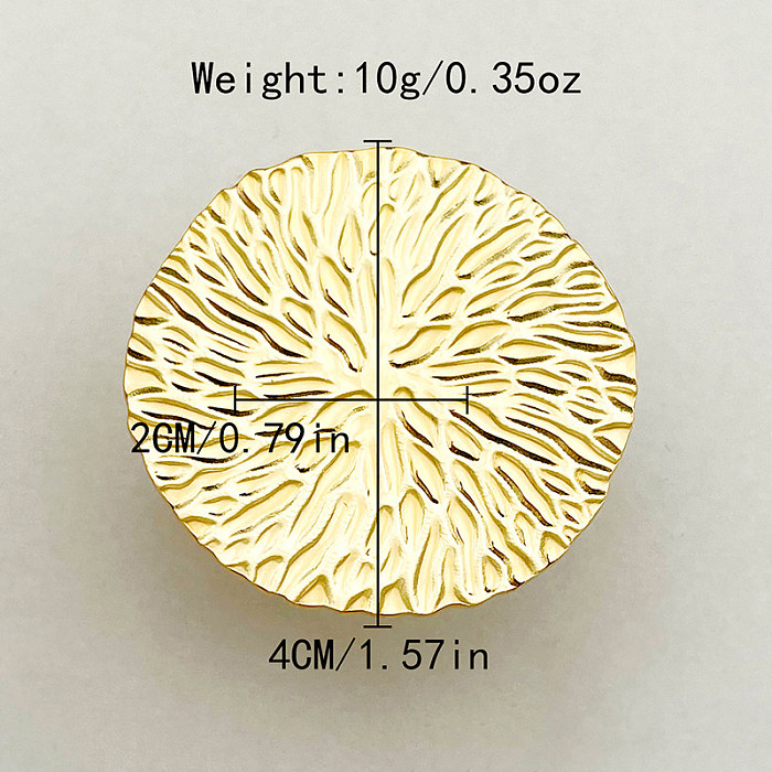 Casual Modern Style Simple Style Round Stainless Steel Polishing Plating Gold Plated Open Rings