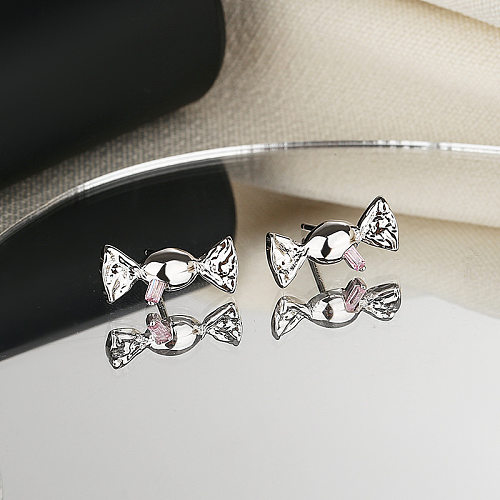 1 Pair Sweet Candy Plating Copper Ear Studs