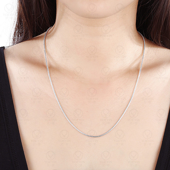 Simple Style Geometric Cooperized Silver Plating Necklace 1 Piece