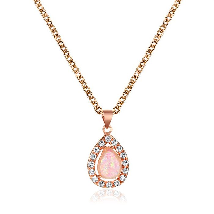 Nouveau pendentif créatif en cristal opale douce, collier, vente en gros