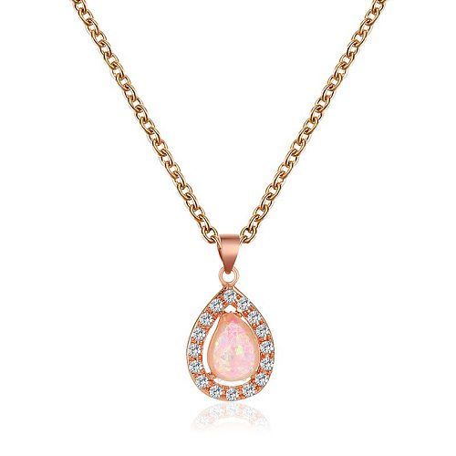 New Creative  Drop Pendant  Crystal Sweet Opal Necklace  Wholesale