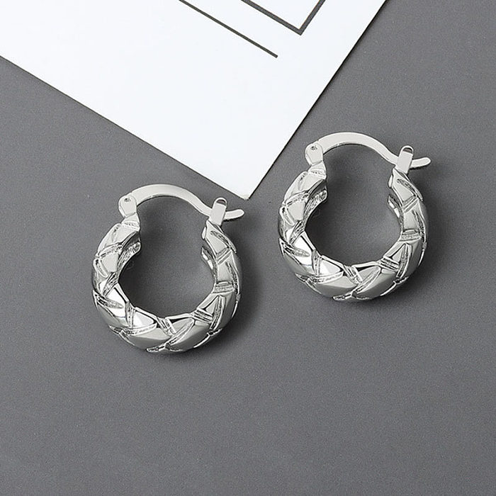 Simple Style Geometric Copper Plating Ear Studs 1 Pair