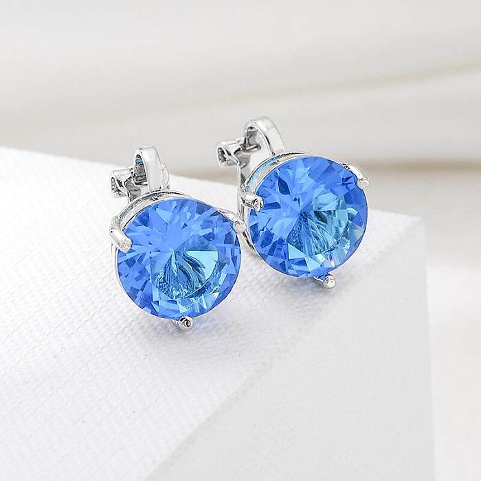 1 Pair Basic Commute Shiny Round Dots Plating Inlay Copper Zircon 18K Gold Plated Ear Cuffs
