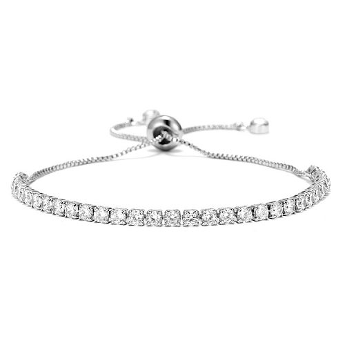 1 Piece Fashion Circle Copper Inlay Zircon Bracelets