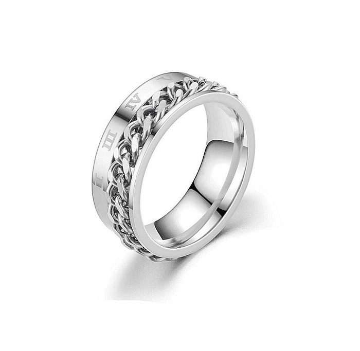 Rotatable Titanium Steel Chain Ring Europe And The United States Men's Ring