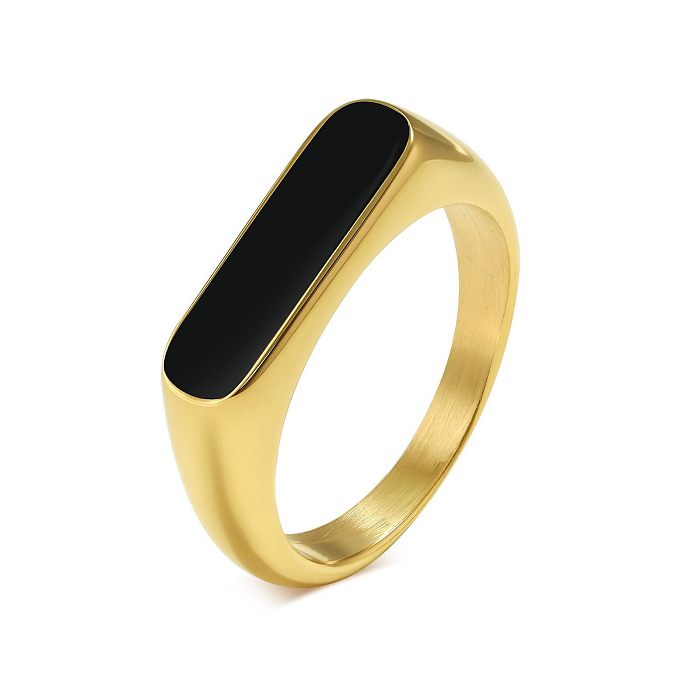 Simple Style Geometric Stainless Steel Plating Gold Plated Rings