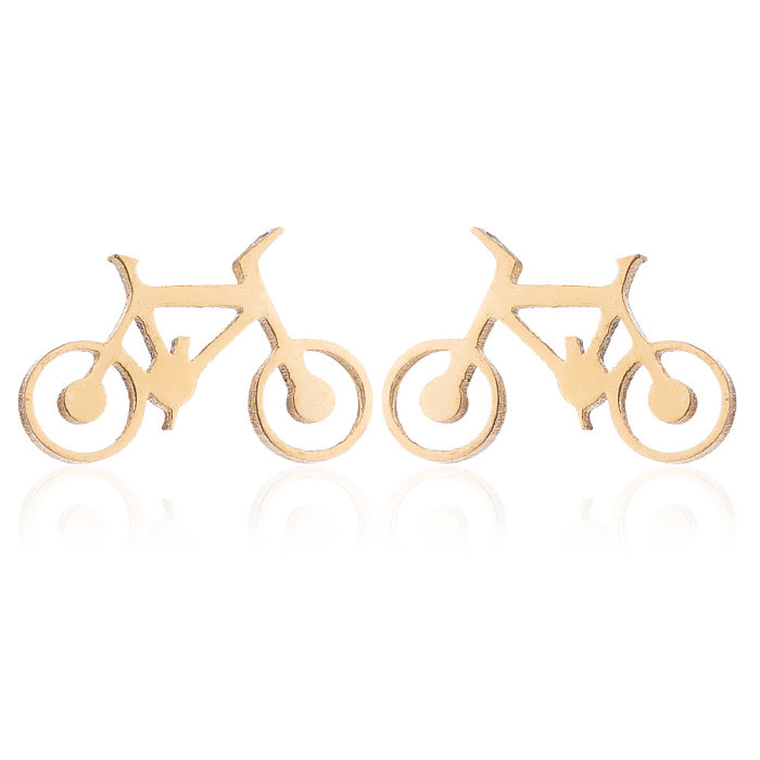 Modisches Fahrrad-Edelstahl-Schmuckset mit ausgehöhltem Schmuck, 1 Set