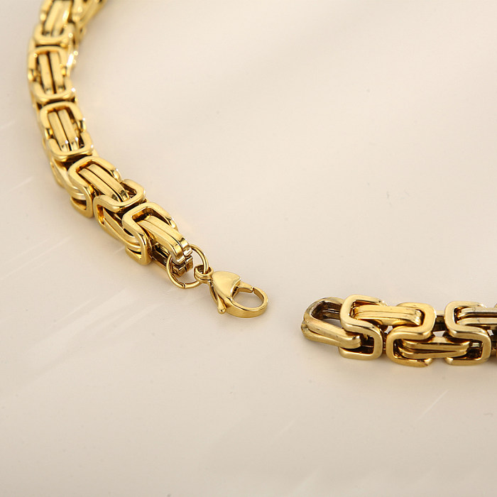 Schlichter Stil, herzförmige Halskette mit ausgehöhlten Armbändern aus Edelstahl