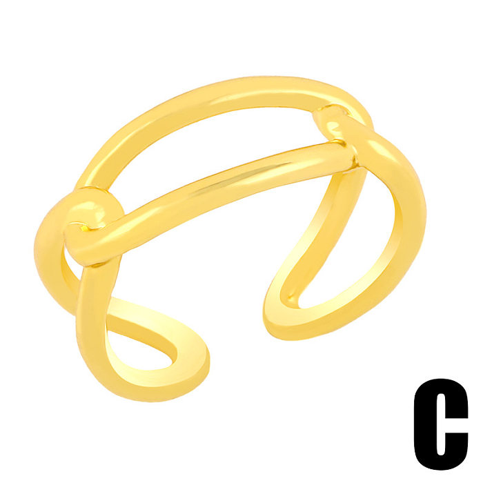 New Fashion All-Match Geometric Chain Open Ring