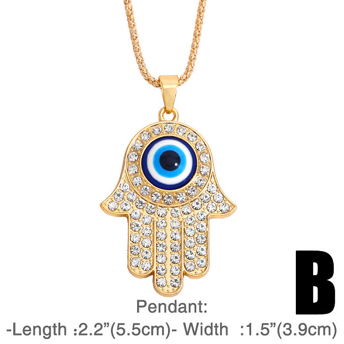 Mode-Legierung Truthahn-blaue Augen-Diamant-Halskette