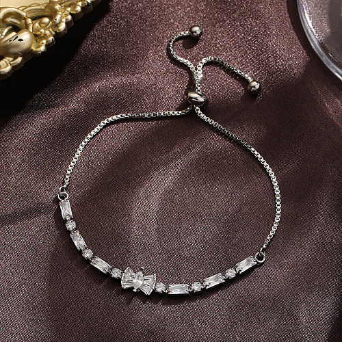 Bracelets plaqués argent avec incrustation de cuivre et papillon de trajet