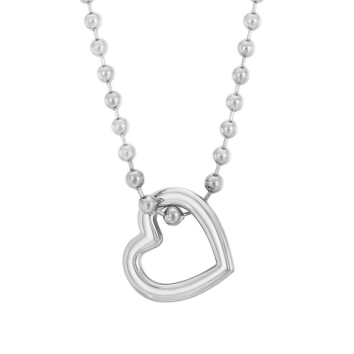 Streetwear Heart Shape Stainless Steel Plating 18K Gold Plated Bracelets Necklace