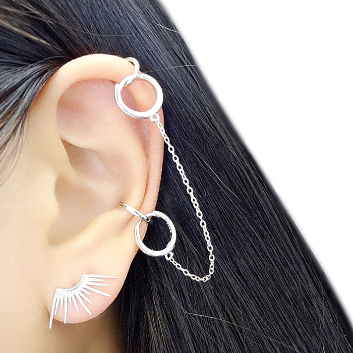 Boucles d'oreilles géométriques en argent S925 plaqué aiguille, or 18 carats, petites boucles d'oreilles simples, personnalité, mode