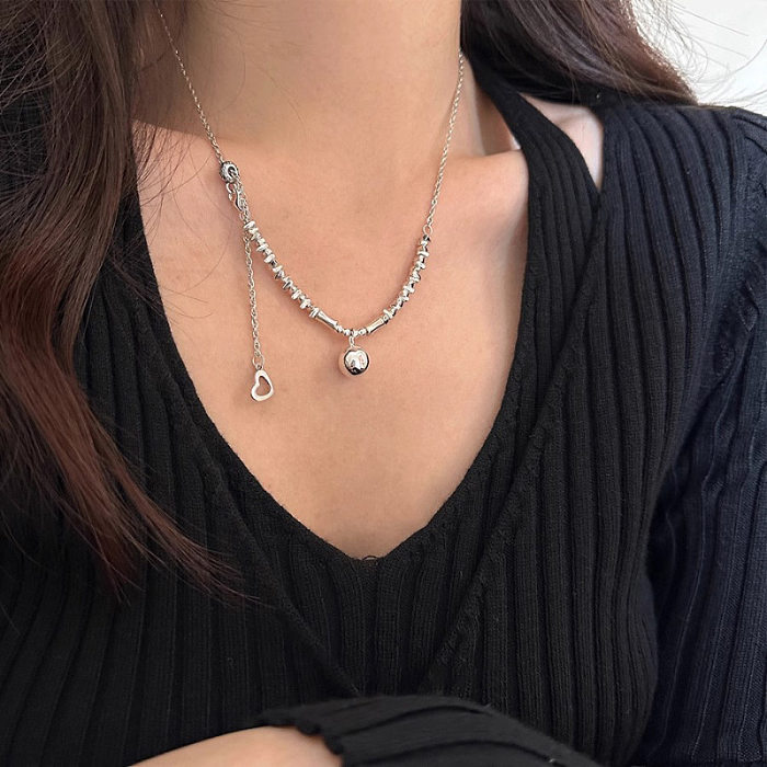 Simple Style Solid Color Copper Pendant Necklace