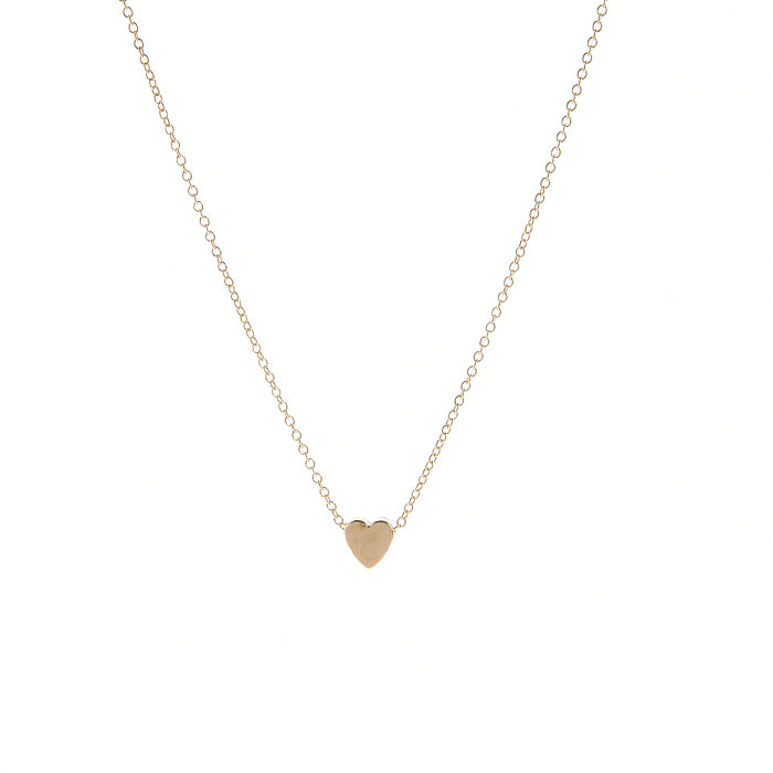 Einfache, glatte Herz-Kupfer-Anhänger-Halskette