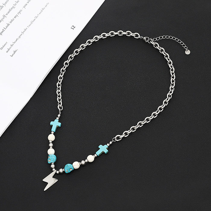 Simple Style Geometric Titanium Steel Polishing Bracelets Necklace