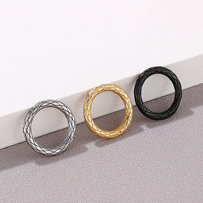 تصميم جديد للأزياء الشعبية خاتم الفولاذ المقاوم للصدأ شعرية الدائري