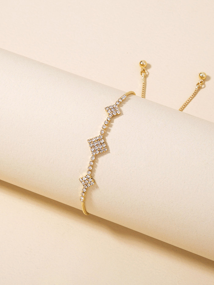 Bracelets de cuivre d'arbre de style simple Bracelets de cuivre de zircon de perle