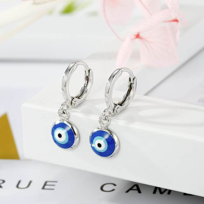 New Fashion Devil&#39;s Eye Turkish Blue Eye Drop Earrings Wholesale