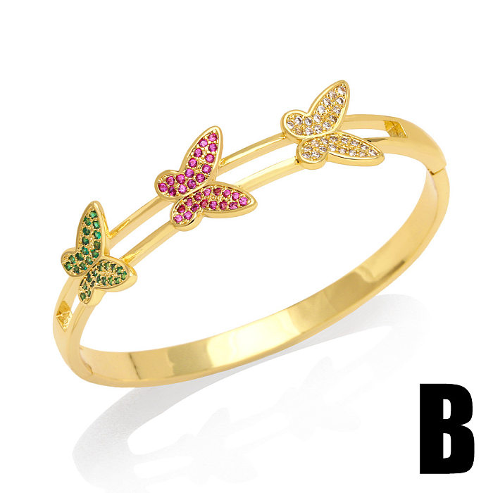 Fashion Copper XINGX Eyes Butterfly Bracelet Daily Zircon Copper Bracelets