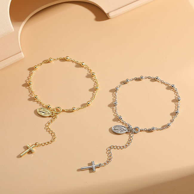 Bracelets plaqués or 14 carats asymétriques en cuivre géométrique de style classique élégant