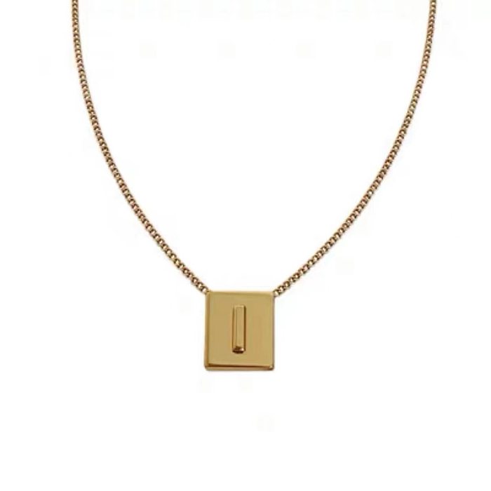 Simple Style Letter Copper Plating Gold Plated Pendant Necklace