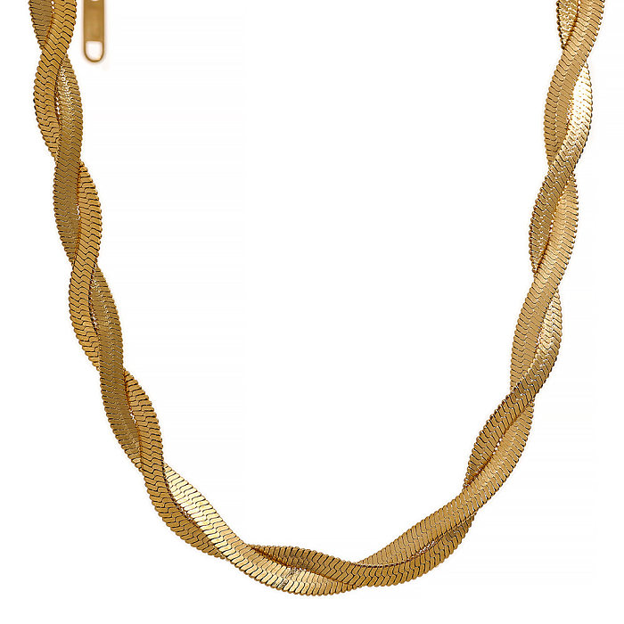 IG Style Simple Style Solid Color Titanium Steel Bracelets Necklace