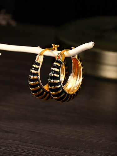 Fashion Circle Copper Plating Hoop Earrings 1 Pair