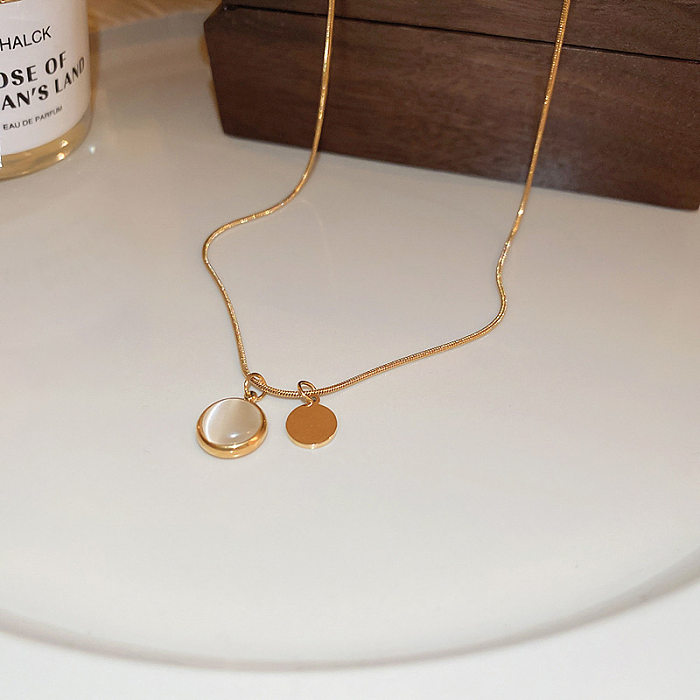 Simple Style Heart Shape Flower Bow Knot Copper Zircon Pendant Necklace In Bulk