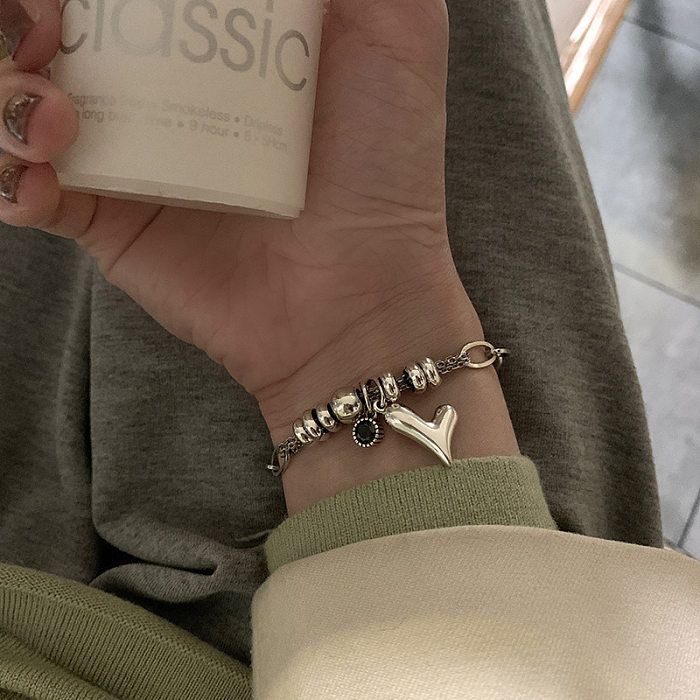 Simple Style Heart Shape Copper Plating Gold Plated Bracelets
