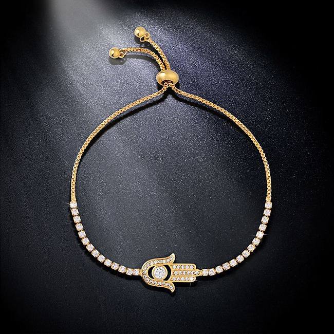 Zircon Fashion Geometric Bracelet  (Alloy)  Fashion Jewelry NHAS0021-Alloy