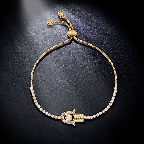 Bracelet géométrique de mode Zircon (alliage) bijoux de mode NHAS0021-Alloy